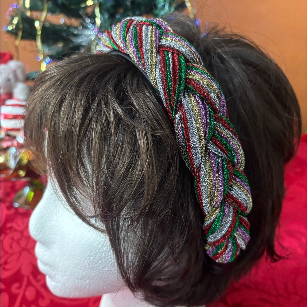 Multicolor Metallic Fabric Headband